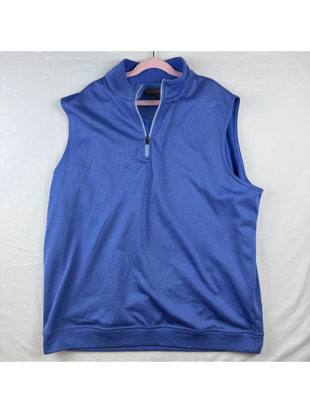 Peter Millar Crown Sport Men's Blue Sleeveless Pullover Vest Large GOLF